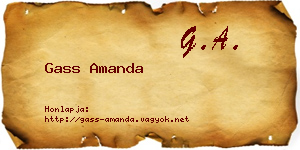 Gass Amanda névjegykártya